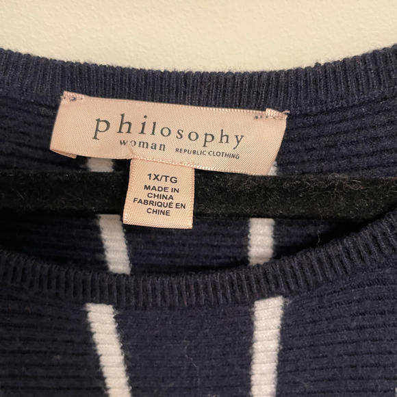 Women’s Philosophy Sweater Top Size 1X - Picture 2 of 4